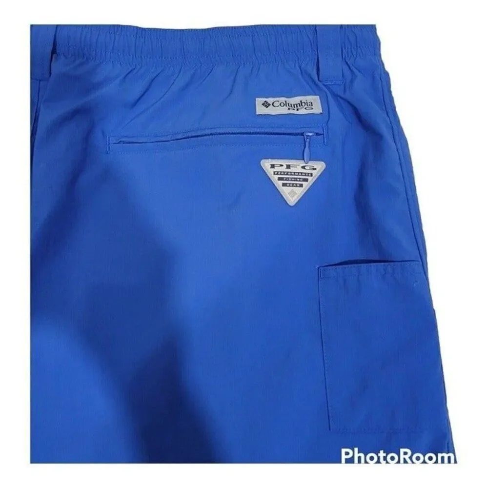 Columbia PFG Swim Trunks Mens XXL 2XL Omni-Shade Fishing Shorts Blue UPF‎ 50 NEW